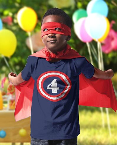 Captain 4th Birthday Shirt Boy Girl 4 Year Old Gifts Toddler Kids T-Shirt in Kuwait