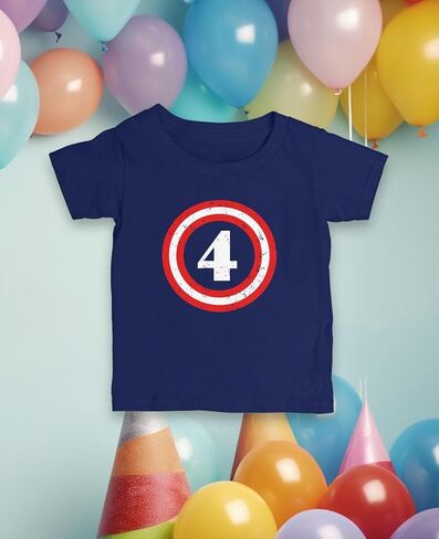 Captain 4th Birthday Shirt Boy Girl 4 Year Old Gifts Toddler Kids T-Shirt in Kuwait