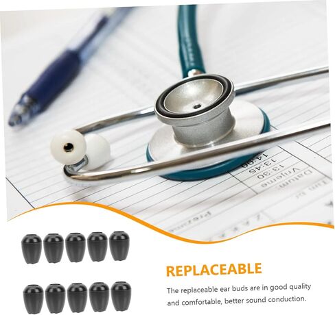 Alipis 10 أزواج ملحق سماعة الطبيب سدادات الأذن سماعة الطبيب نصائح الأذن للآذان الصغيرة زر عالمي سماعة الطبيب براعم الأذن مكون الجمجمة سماعة الطبيب سماعة غطاء سيليكون غطاء سيليكون in Kuwait