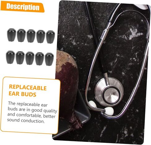 Alipis 10 أزواج ملحق سماعة الطبيب سدادات الأذن سماعة الطبيب نصائح الأذن للآذان الصغيرة زر عالمي سماعة الطبيب براعم الأذن مكون الجمجمة سماعة الطبيب سماعة غطاء سيليكون غطاء سيليكون in Kuwait