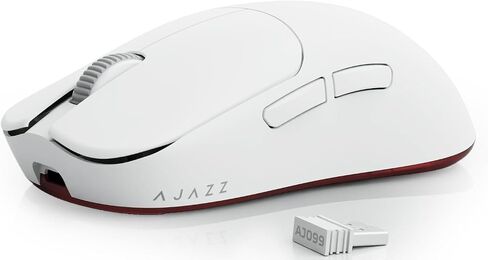 ماوس ألعاب لاسلكي Ajazz AJ099 Superlight، مريح 54 جرام خفيف الوزن للغاية 2.4 جيجا هرتز/ماوس كمبيوتر سلكي، PAW3311 مستشعر بصري 12000 نقطة في البوصة، أزرار قابلة للبرمجة ببطارية 200 ساعة للاعبين PC Win/MAC in Kuwait