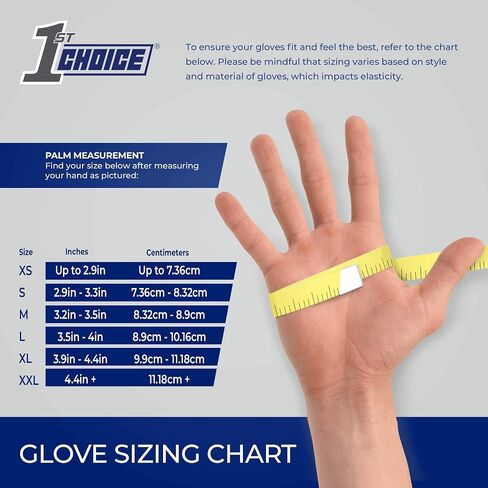 1st Choice Nitrile Disposable Gloves, 3 Mil Indigo Nitrile Gloves XL, Box of 100 Medical Gloves Disposable Latex Free in Saudi Arabia