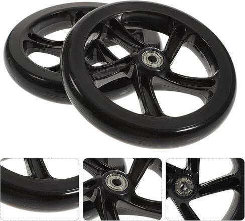 FAVOMOTO Scooter Wheels 180mm Replacement Kick Scooter Wheels Pair, Youth Adult Scooter Wheels with Bearings PU High Flexibility in Saudi Arabia
