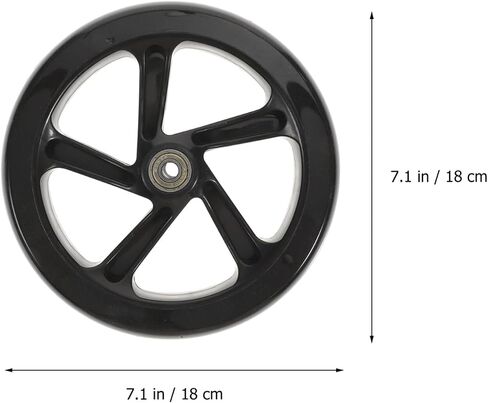 FAVOMOTO Scooter Wheels 180mm Replacement Kick Scooter Wheels Pair, Youth Adult Scooter Wheels with Bearings PU High Flexibility in Saudi Arabia