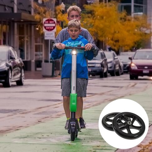 FAVOMOTO Scooter Wheels 180mm Replacement Kick Scooter Wheels Pair, Youth Adult Scooter Wheels with Bearings PU High Flexibility in Saudi Arabia