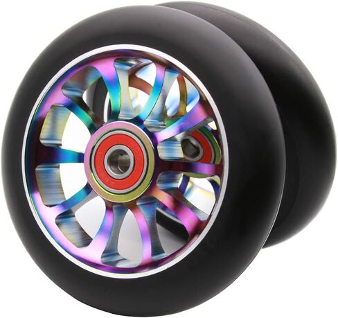 قطعتان من عجلات سكوتر برو 110 ملم مع 9 محامل ABEC مناسبة لدراجات MGP/Razor/Lucky Pro Scooters (أزرق) in Kuwait