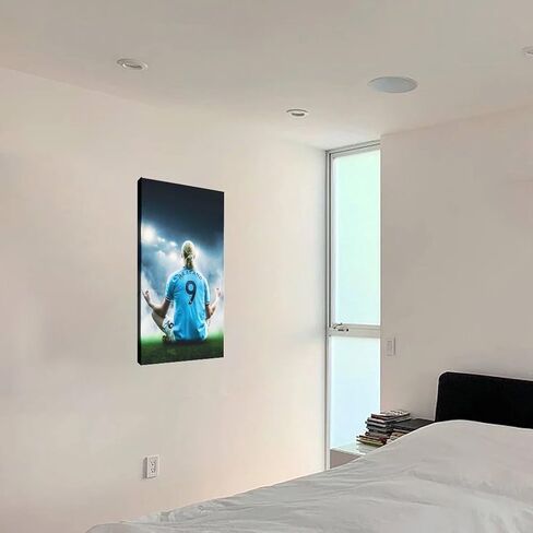 Dujoi Erling Haaland Poster Soccer Star Art Prints Erling Haaland Football Players Canvas Wall Art Foy Boy's Room Unframe-style 12x18inch(30x45cm) in Saudi Arabia