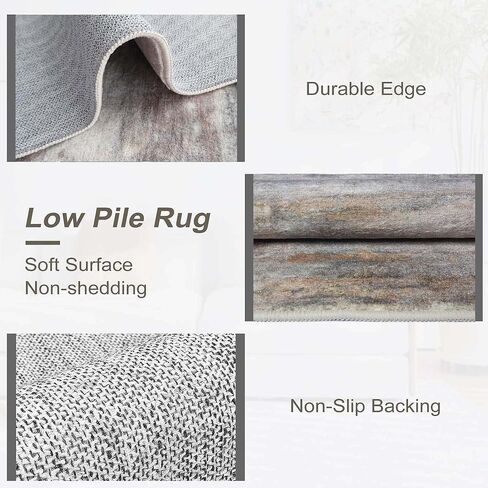 Moroccan Rugs for Entryway, 2x3 Grey Kitchen Rugs Non-Slip Washable Small Area Rug, Ultra Soft Vintage Geometric Low-Pile Indoor Door Mat Floor Carpet for Entrance Bedroom Bathroom in Saudi Arabia