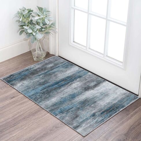 Moroccan Rugs for Entryway, 2x3 Grey Kitchen Rugs Non-Slip Washable Small Area Rug, Ultra Soft Vintage Geometric Low-Pile Indoor Door Mat Floor Carpet for Entrance Bedroom Bathroom in Saudi Arabia