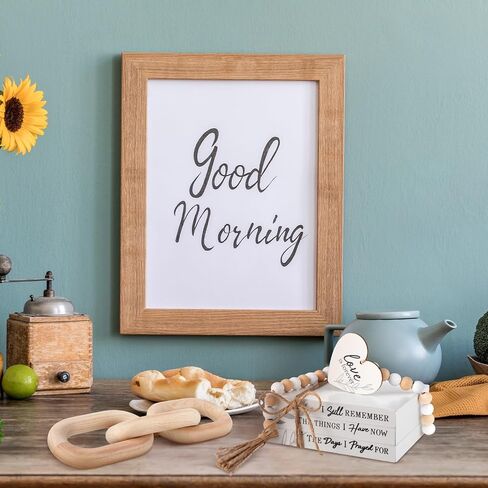 Boho Decorative Books for Home Decor Include Farmhouse Decorative Books Wood Bead Garland with Tassel Chain Link Rustic Faux Books Stack Heart Sign for Living Room Bookshelf Coffee Table in Saudi Arabia