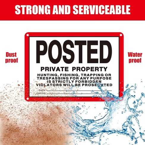Tandefio 8 Pcs No Trespassing Signs Private Property-11.8×8 Inches Rust-Free Aluminum Signs-UV Printed, Reflective, Weatherproof for Outdoor,Indoor Use,Yellow in Kuwait