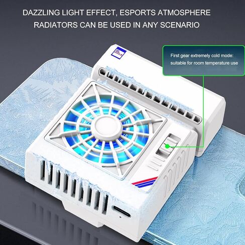 Cell Phones Cooling Fan, Large Area Fast Cooling High Power Fan, Semiconductor Phone Cooler with RGB Breathing Light for Most Cell Phones in Saudi Arabia