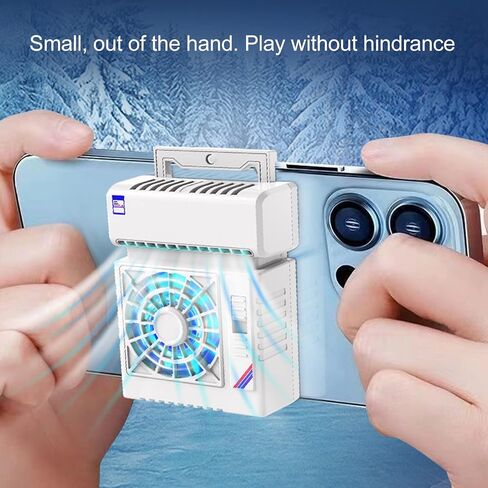 Cell Phones Cooling Fan, Large Area Fast Cooling High Power Fan, Semiconductor Phone Cooler with RGB Breathing Light for Most Cell Phones in Saudi Arabia