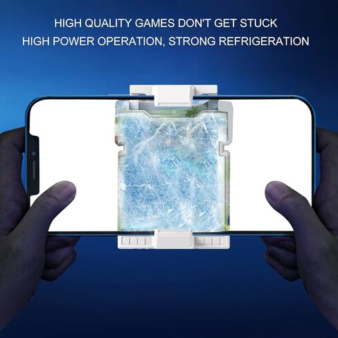 Cell Phones Cooling Fan, Large Area Fast Cooling High Power Fan, Semiconductor Phone Cooler with RGB Breathing Light for Most Cell Phones in Saudi Arabia