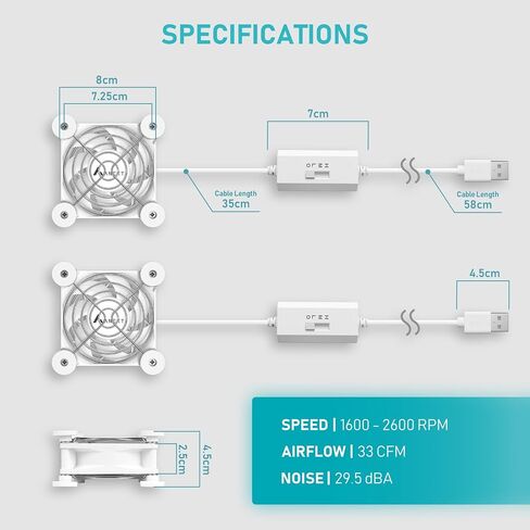 120mm USB Computer Fan Black, 120mm Fan, Silent Fan for Receiver DVR Playstation Xbox Computer Cabinet Cooling, Single in Saudi Arabia