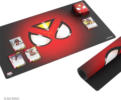 Marvel Champions Spider-Woman Game Mat | Slip-Resistant 24" by 14" Rubber Mat | Designed for Use with Marvel Champions The Card Game | Compatible with Other TCGs and LCGs | Made by Gamegenic in Saudi Arabia