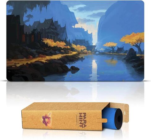 قرية الصيادين (مخيطة) - مفرش لعب MTG من أندرياس روشا - متوافق مع مفرش اللعب Magic The Gathering - Play MTG، YuGiOh، TCG - تصميمات وإكسسوارات فنية لبساط اللعب الأصلي in Kuwait