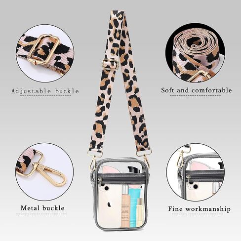 COOKOOKY Clear Bag Stadium Approved Clear Crossbody Purse Bag for Stadium Concerts Festivals in Saudi Arabia