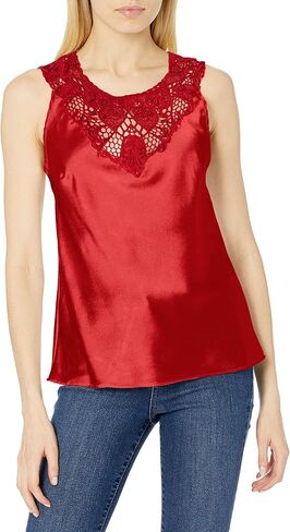 Women's Charmeuse Camisole with Medallion Lace in Saudi Arabia