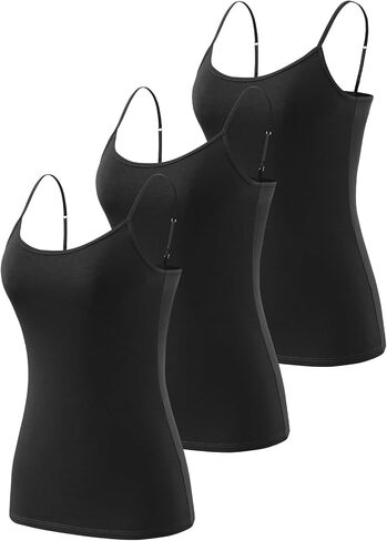 Rosyline Cotton Camisole for Women Adjustable Spaghetti Strap Tank top Basic Cami Undershirt in Saudi Arabia