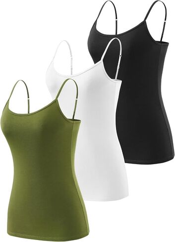 Rosyline Cotton Camisole for Women Adjustable Spaghetti Strap Tank top Basic Cami Undershirt in Saudi Arabia