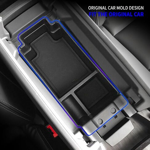 منظم وحدة التحكم المركزية متوافق مع 2021 2022 2023 2024 Nissan Rogue صندوق تخزين منظم مسند الذراع إدراج ملحقات صينية التخزين (ABS جل السيليكا. غير مناسب لـ ROGUE SPORT) in Saudi Arabia