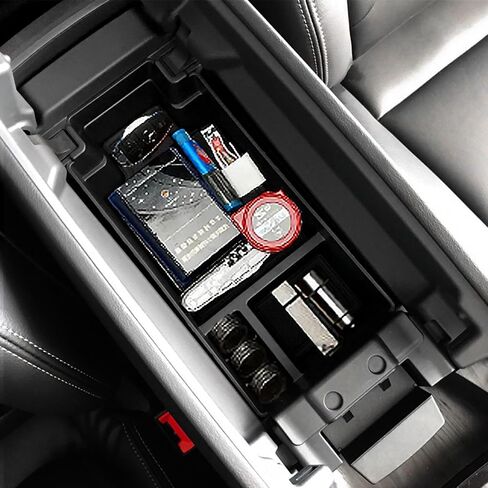 منظم وحدة التحكم المركزية متوافق مع 2021 2022 2023 2024 Nissan Rogue صندوق تخزين منظم مسند الذراع إدراج ملحقات صينية التخزين (ABS جل السيليكا. غير مناسب لـ ROGUE SPORT) in Saudi Arabia