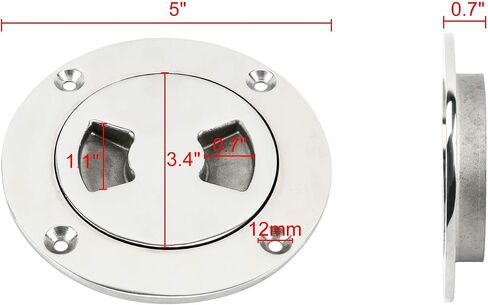 Amarine Made 3" Heavy Duty 316 Marine Grade Stainless Steel Boat Deck Plate Hatch in Saudi Arabia