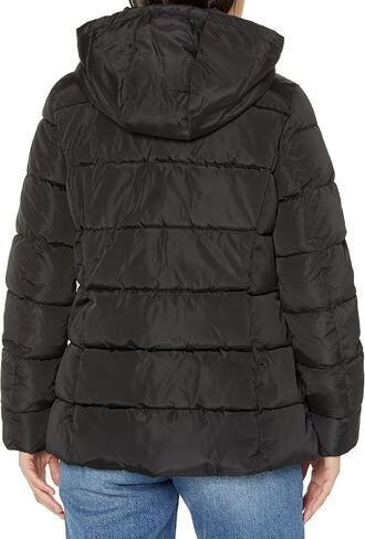 Tommy Hilfiger Women's Zip Up Short Puffer Jacket, Black, Medium in Saudi Arabia