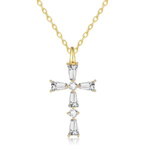 Cross Necklace for Women, 14K Gold Cross Pendant Faith Jewelry, Christian Religious First Communion Gifts for Women in Kuwait