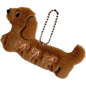 Unique Dachshund Plush Keychains Soft Puppy Charm for Bag Decoration and Organization Cartoon Bag Hanging Decors in Kuwait