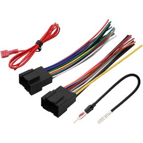 Radio Wiring Harness Connector Antenna Adapter Compatible with 2006-2013 GMC Sierra Buick Chevy Impala Stereo Wire Cable CD Receiver Kit 4 PCS for Car Audio System Installation in Kuwait