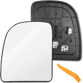 Driver Side Mirror Fit for Ford F250 F350 F450 1999-2007/ E150 2002-2004/ E350 2002-2019/ E450 2002-2017/ Excursion 2000-2005，Left Side Upper Mirror Glass 4C3Z17K707-AC in Kuwait