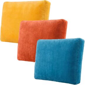 3 Pcs Velvet Stretch Couch Cushion Covers Mid Century Modern Decor Single Sofa Seat Covers Armchair Cover with Elastic Bottom Mixed-Color Non Slip Furniture Protector for Pets in Kuwait