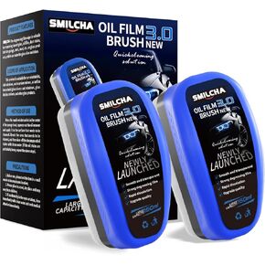 ترقية جديدة 3.0 فرشاة تنظيف فيلم زيت السيارات لنوافذ السيارة - منظف الزجاج الأمامي ذو الرؤية الواضحة مع طلاء مضاد للمطر والضباب لتحسين الوضوح والقيادة الأكثر أمانًا (قطعتان) in Kuwait