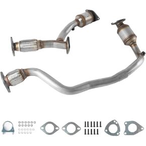 طقم محول حفاز أمامي وخلفي متوافق مع Pontiac G6/Chevrolet Malibu 2005-2006 3.5L، Replece# 41-618 41-619 (متوافق مع EPA) in Kuwait