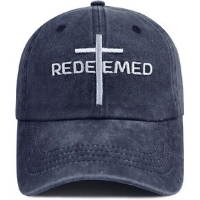 Cross Jesus Hats for Men Women, Adjustable Cotton Embroidered Christian Redeemed Baseball Cap in Kuwait