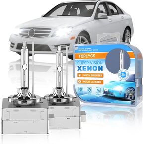 D1S HID Xenon Headlight Bulb Fit for Benz 2008-2014 C350 C250 C300 C63 AMG ML350 ML550 GL550 2008-2012 E350 E550 E63, 6000K White, OEM Replacement High Low Beam Xenon Lights, Pack of 2 in Kuwait