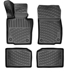 Mini Countryman 2011-2016 سجادات أرضية مطاطية ثلاثية الأبعاد مقاسة بالليزر بطانات أرضية تناسب جميع الأحوال الجوية شديدة التحمل مقاومة للماء وعديمة الرائحة وغير قابلة للانزلاق (أمامي وخلفي، أسود) in Kuwait