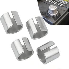 2Pair Battery Terminal Shim,Anode Cathode Sleeves, Car Battery Terminal Converter Adapter Sleeves, Positive & Negative Converter Post Connector, Universal Car Truck SUV Accessories in Kuwait