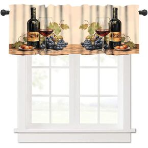 Farmhouse Kitchen Valances Curtain, Bee Gnomes Sunflower Retro Background Window Treatment Valances Short Curtains Rod Pocket Drape for Dining Room Home Decor, 54x18inch in Saudi Arabia