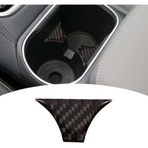 Bilisin Carbon Fiber Sticker Compatible with Central Control Water Cup Holder Panel Trim Interior Accessories for Subaru Outback 2021 2022 2023(2Pcs Black) in Kuwait