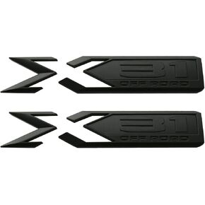 SSDD 2 قطعة X31 شعارات الطرق الوعرة ثلاثية الأبعاد لاستبدال شارة الهيكل الخلفي لـ 2019-2022 جي إم سي سييرا 1500 أصلية GM 84682662 (أسود) CH-X 31-2 in Kuwait