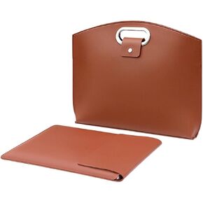 حقيبة كمبيوتر محمول احترافية لحقائب العمل مقاس 13.3 / 14 بوصة، وحقيبة يد للكمبيوتر، وحقيبة تخزين جلدية للكمبيوتر الدفتري in Kuwait