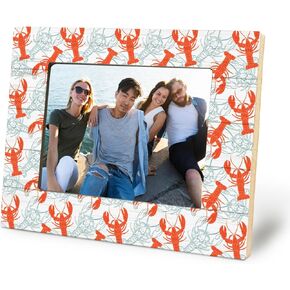 إطار صورة مخطط باللونين الأزرق والأبيض مقاس 5 × 7، هدايا خطوبة الزفاف للعروسين الجدد والزوج والزوجة، إطارات صور زرقاء بسيطة لتزيين سطح المكتب على الحائط in Kuwait