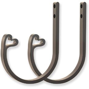 قطعتان من عائق الستارة، أربطة ستائر مثبتة على الحائط من الألومنيوم الصلب الممتاز، مقاومة للصدأ، حبيبات الخشب البني in Kuwait