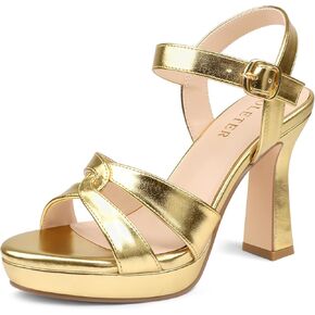 صنادل نسائية من COLETER بكعب مكتنز وكعب متقاطع مفتوح عند الأصابع وحزام للكاحل أحذية لحفلات الزفاف in Kuwait