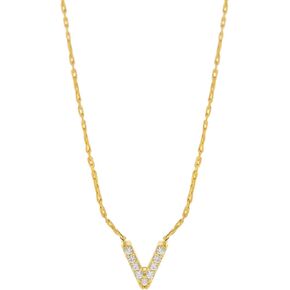 Columbus 14K Gold Dipped Initial Necklace - Personal Letter Pendant Necklace in Kuwait