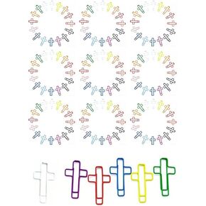 150 PCS Small Cross Paper Clips, Colored Cross Paper Clips Bulk, CROS-s Pape-r Clip-s for Bible Pages, Multicolored Christian Pape-r Clip-s for Bookmark Office Document Note (10 Colors) in Kuwait