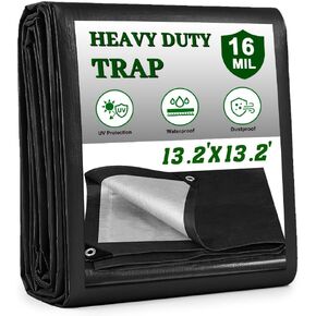 غطاء قماش القنب الثقيل 13 × 13FT غطاء قماش بولي مقاوم للماء لجميع الأغراض in Kuwait